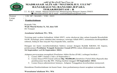 PTS Gasal 2023/2024 Segera Dilaksanakan, Yuuk Simak Ketentuannya….